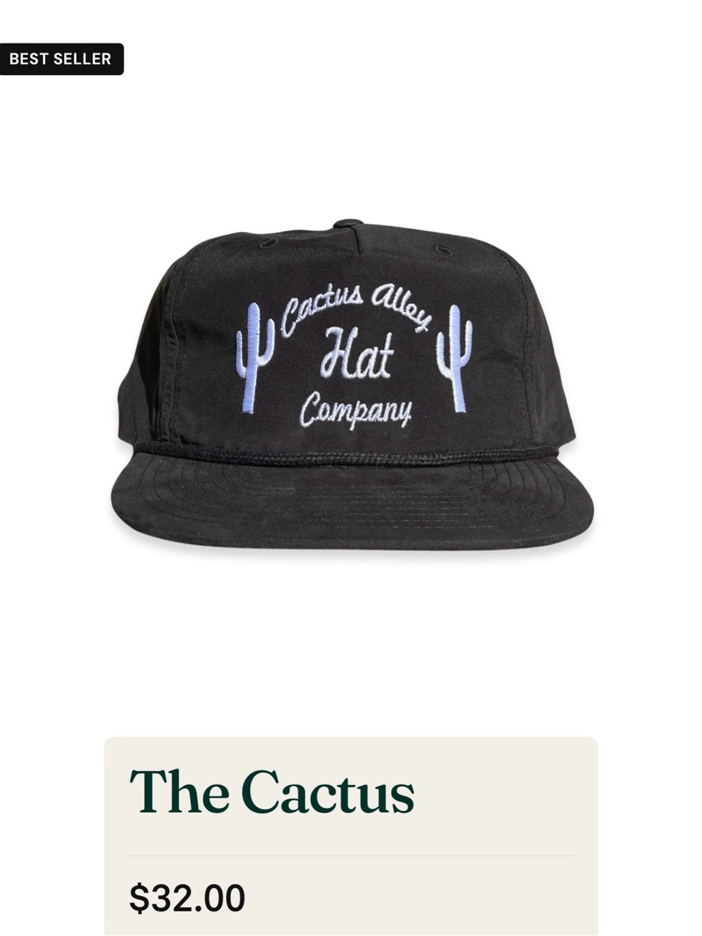 Black Embroidered Cap - Picture 2 of 3